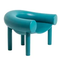 magis - fauteuil lounge de jardin sam son - bleu pétrole ncs s 4050-b30g/polyéthylène rotomoulé/lxhxp 111x70x77cm