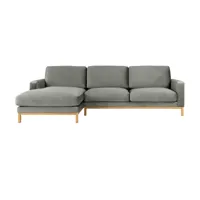 sitzfeldt - tom sofa chaiselounge links 266x166x82cm - gris/velours riviera davis 91/lxpxh 266x166x82cm