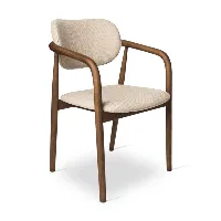 pols potten - chaise avec accoudoirs henry - beige/étoffe/lxhxp 53x80x52,5cm/structure en frêne