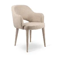 pols potten - chaise avec accoudoirs cosy - ecru/soho (100% polyester)/lxhxp 57x83x63cm