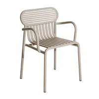 petite friture - chaise de jardin avec accoudoirs week-end bridge - dune/laqué mat/pxpxh 50x57x77cm/revêtement anti-uv
