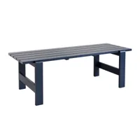 hay - table de jardin weekday 230cm - bleu acier/laqué à base d'eau/lxhxp 230x74x83cm