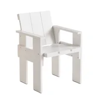 hay - chaise de jardin crate 64cm - blanc/laqué à base d'eau/lxpxh 64x57,5x81cm