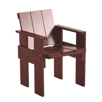 hay - chaise de jardin crate 64cm - rouge de fer/laqué à base d'eau/lxpxh 64x57,5x81cm