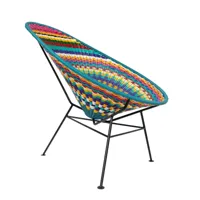 acapulco design - fauteuil oaxaca chair - couleurs mexicaines/assise pvc/structure acier peint par poudrage/lxhxp 70x90x95cm
