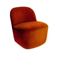 studio zondag - fauteuil clare big - terracotta/flow velours 70/lxlxh 63x75x71cm