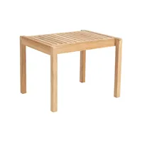 carl hansen - table d'appoint/tabouret de jardin ah911 59.5x48.5cm - teck/non traité/lxpxh 59.5x48x5x45cm
