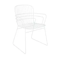 jan kurtz - fauteuil de jardin ferly - blanc/lxpxh 56x57x81cm 56x57x81cm lxbxh/charge maximale 120 kg