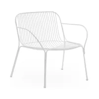 kartell - chaise longue de jardin avec accoudoirs hiray - blanc/laqué/lxhxp 73x68x65cm