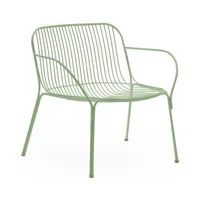 kartell - chaise longue de jardin avec accoudoirs hiray - vert sauge/laqué/lxhxp 73x68x65cm