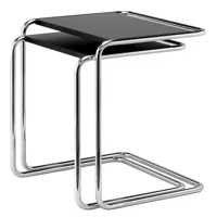thonet - set de 2 tables d'appoint b 97 hêtre - noir/teinté/2 tables: b 97 a, b/structure acier tubulaire chromé