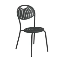 emu - chaise de jardin coupole - gris fer antique/revêtu par poudre/lxhxp 46x83x53cm