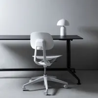 wagner - chaise de bureau avec roulettes s1 - noir graphite/roulettes doubles de sécurité pour moquette /lxhxp 41x84-96x42cm
