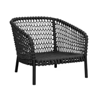 cane-line - fauteuil de jardin ocean - gris foncé/cane-line soft rope/pxhxp 81x73x91cm