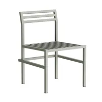 nine - chaise de salle à manger 19 outdoors - gris ral 120 70 05/revêtu par poudre/lxhxp 52,5x79,5x54,5cm/testé selon la norme bs en 581