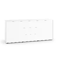 piure - sideboard/commode nex pur box 180x75x48cm - blanc ral 9016/aggloméré laqué mat/lxhxp 180x75x48cm/sur pieds de glisser
