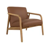 studio zondag - chaise longue sz1 - cognac/chêne/huilé/lxlxh 75x73x74cm/structure chêne