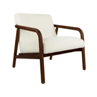 studio zondag - chaise longue sz1 - beige/noyer/lxlxh 75x73x74cm/structure noyer nature
