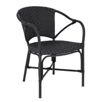 jan kurtz - chaise avec accoudoirs noir - noir/lxhxp 60x81x56cm