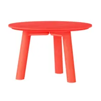 out objekte unserer tage - table basse h 35cm meyer color medium h 35cm - rouge vif/peint/h 35cm x ø 53cm