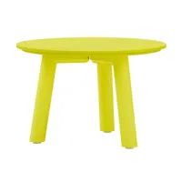 out objekte unserer tage - table basse h 35cm meyer color medium h 35cm - jaune soufre/peint/h 35cm x ø 53cm