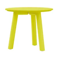 out objekte unserer tage - table basse h 35cm meyer color medium h 45cm - jaune soufre/peint/h 45cm x ø 53cm