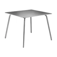 fdb møbler - table de jardin m21 teglgård 90x90cm - gris/non traité/lxlxh 90x90x72cm/charge maximale 130kg