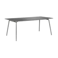 fdb møbler - table de jardin m21 teglgård 90x180cm - gris/non traité/lxlxh 90x180x72cm/charge maximale 130kg