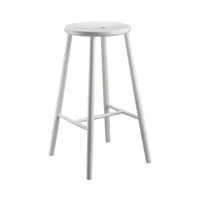 fdb møbler - tabouret de bar j27b - blanc/laqué/h x ø 75x39,3cm/charge maximale 130kg