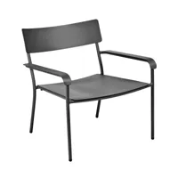 serax nv - fauteuil lounge august - noir/revêtu par poudre/lxhxp 64x70x60cm/adapté à l’intérieur et à l’extérieur