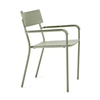 serax nv - chaise avec accoudoirs august - eukalyptus vert/revêtu par poudre/lxhxp 79x59x60cm/adapté à l’intérieur et à l’extérieur
