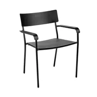 serax nv - chaise avec accoudoirs august - noir/revêtu par poudre/lxhxp 79x59x60cm/adapté à l’intérieur et à l’extérieur