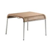fdb møbler - tabouret de jardin m20l teglgård - brun métallique chiné/brossé/lxhxp 50x36x50cm/profondeur du siège 50cm