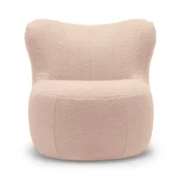 freistil rolf benz - fauteuil freistil 173 teddy edition - blanc perle rosé/fabric 6531 (100% polyester)/lxhxp 76x75x82cm