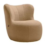 freistil rolf benz - fauteuil freistil 173 teddy edition - marron-beige/fabric 6533 (100% polyester)/lxhxp 76x75x82cm