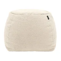 freistil rolf benz - pouf freistil 173 teddy edition - blanc crème /étoffe 6530 (100% polyester)/h x ø 37x55cm