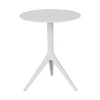 vondom - table de jardin mari-sol ø59cm - blanc/plateau de table hpl/h 74cm/structure aluminium revêtue poudre