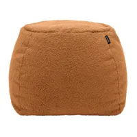 freistil rolf benz - pouf freistil 173 teddy edition - brun orangé /étoffe 6534 (100% polyester)/h x ø 37x55cm