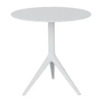 vondom - table de jardin mari-sol ø69cm - blanc/plateau de table hpl /h 74cm/structure aluminium revêtue poudre