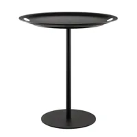 alessi - table d'appoint op-la - noir/laqué/hxø 52x48cm