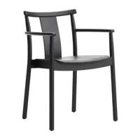 audo - chaise avec accoudoirs merkur - noir/teinté/lxhxp 46x78x52cm