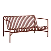 hay - canapé de jardin palissade - rouge fer/revêtu par poudre/lxhxp 139x70x88cm