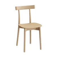 nine - chaise skinny wooden - nature/chêne laqué/lxhxp 40,6x78,4x47,8cm/avec patins en plastique/profondeur du siège 41,2cm