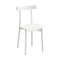 nine - chaise skinny wooden - blanc ral 9003/frêne teinté/lxhxp 40,6x78,4x47,8cm/avec patins en plastique/profondeur du siège 41,2cm