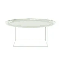norr 11 - table d'appoint duke large ø 90cm laqué - minéral/brillant/table démontable/h: 43cm