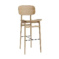 norr 11 - chaise de bar ny11 75cm - chêne naturel/laqué clair/lxhxp 45.5x108x52cm