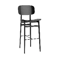 norr 11 - chaise de bar ny11 75cm - chêne noir/laqué clair/lxhxp 45.5x108x52cm