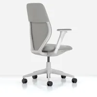 vitra - chaise de bureau acx soft - gris pierre/dossier quilted knit (100% polyester recyclé)/assise grid knit (100% polyester recyclé)/avec réglage d