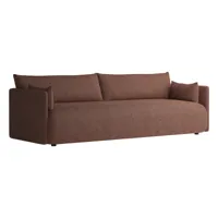 audo - sofa 3 places offset - bordeaux/tissu audo bouclé 16/pxhxp 224.3x65.5x90cm/structure revêtu par poudre