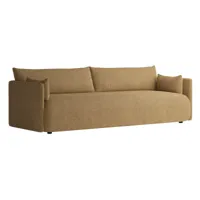 audo - sofa 3 places offset - or/tissu audo bouclé 16/pxhxp 224.3x65.5x90cm/structure revêtu par poudre